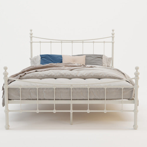 RAWSON & CO WHITE MODERN CLASSIC JULIA STEEL BED FRAME