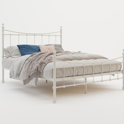 RAWSON & CO WHITE MODERN CLASSIC JULIA STEEL BED FRAME