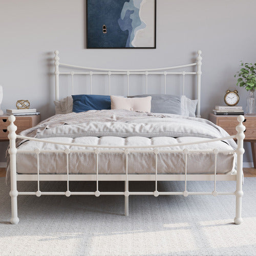 RAWSON & CO WHITE MODERN CLASSIC JULIA STEEL BED FRAME