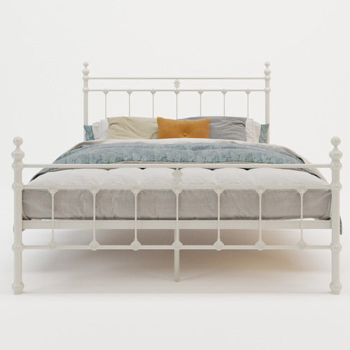 RAWSON & CO WHITE MODERN CLASSIC VALARIE STEEL BED FRAME