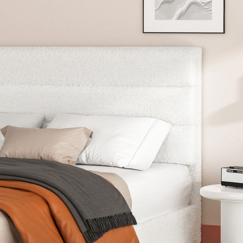 HOXTON ROOM WHITE PRESTON BOUCLE BED FRAME