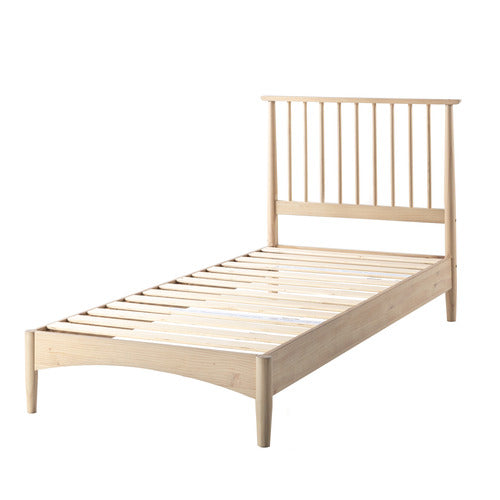 WHITE WASHED LIAM PINE WOOD BED