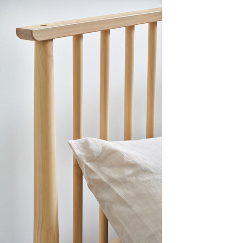WHITE WASHED LIAM PINE WOOD BED