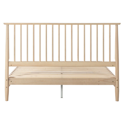 WHITE WASHED LIAM PINE WOOD BED