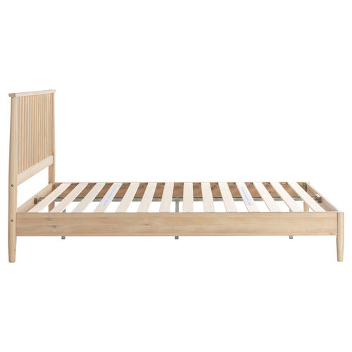 WHITE WASHED LIAM PINE WOOD BED