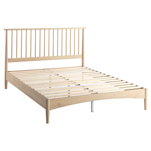 WHITE WASHED LIAM PINE WOOD BED