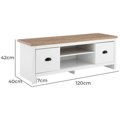 CORE LIVING WHITE & NATURAL EAST HASTINGS ENTERTAINMENT UNIT