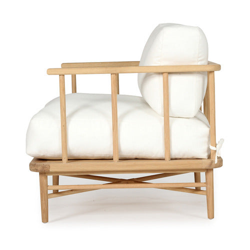 LILA INTERIORS WHITE & NATURAL OCEA ARMCHAIR