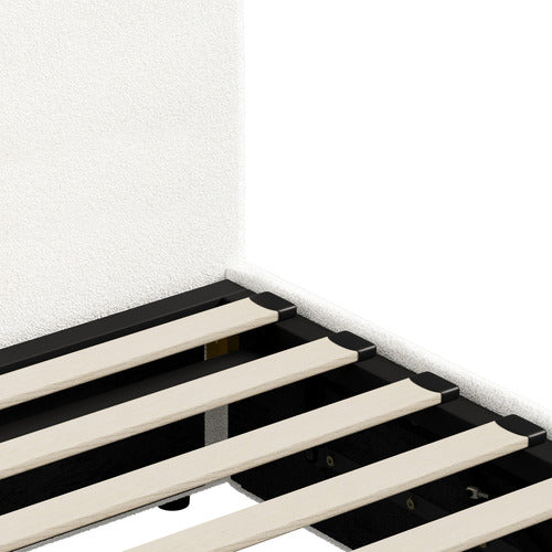 LIVING FUSION ASTANA BOUCLE GAS LIFT STORAGE BED FRAME