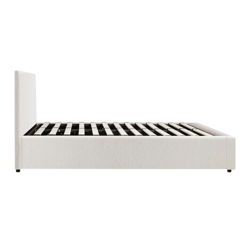 LIVING FUSION ASTANA BOUCLE GAS LIFT STORAGE BED FRAME