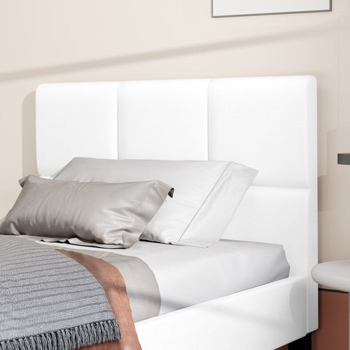 HOXTON ROOM WHITE CASSANDRA FAUX LEATHER BED FRAME