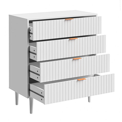 LIVING FUSION YLONA 4 DRAWER RIBBED CHEST