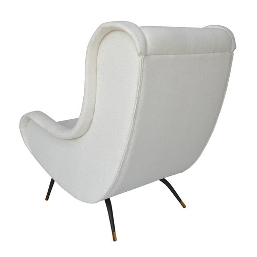 BROOKLYN AND BELLA CREAM ARMIN UPHOLSTERED ACCENT CHAIR