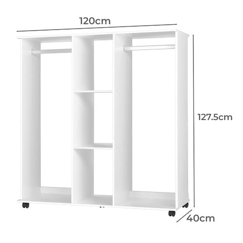 LIVING FUSION WHITE BILLY OPEN WARDROBE