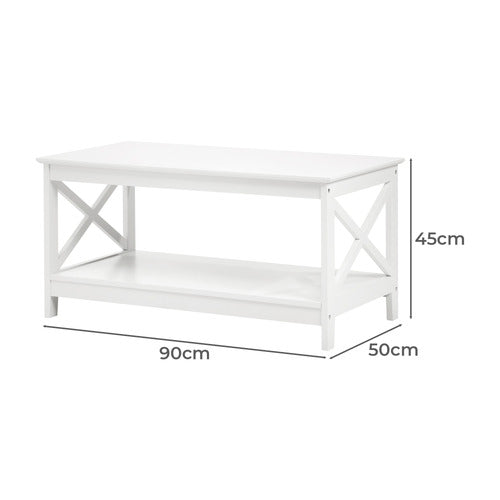 LIVING FUSION WHITE BLAKE COFFEE TABLE