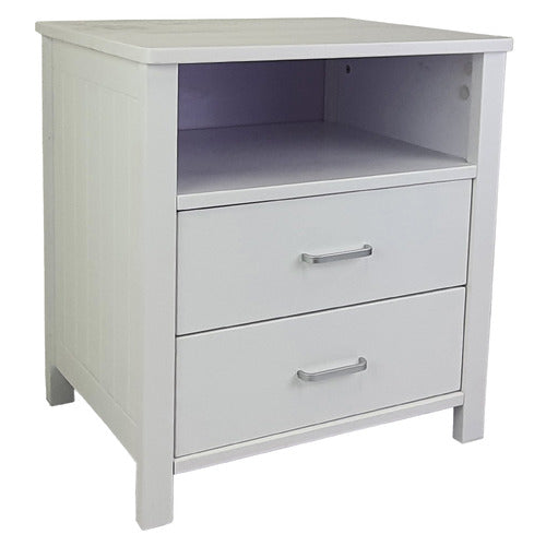 WESTERN DESIGNS WHITE LEO BEDSIDE TABLE