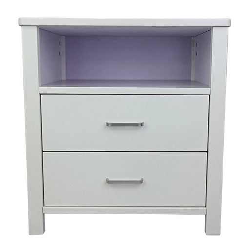 WESTERN DESIGNS WHITE LEO BEDSIDE TABLE