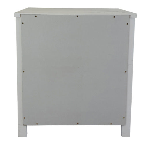 WESTERN DESIGNS WHITE LEO BEDSIDE TABLE