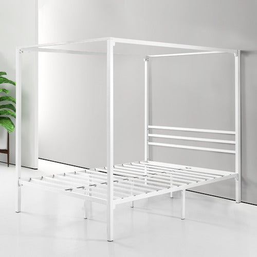 STUDIO HOME WHITE CYTUS CANOPY BED FRAME