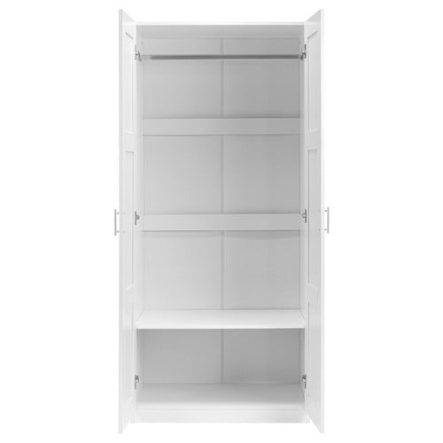 CORE LIVING WHITE MORANA 2 DOOR WARDROBE