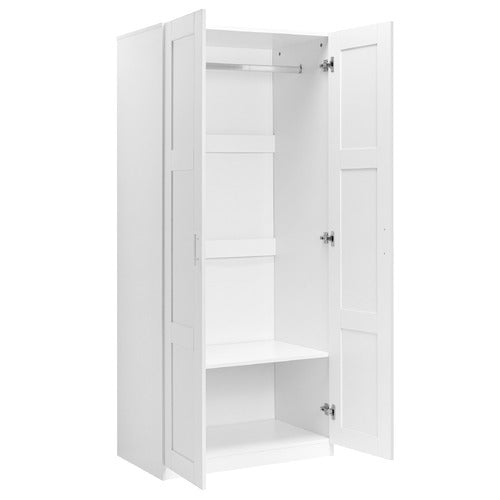 CORE LIVING WHITE MORANA 2 DOOR WARDROBE
