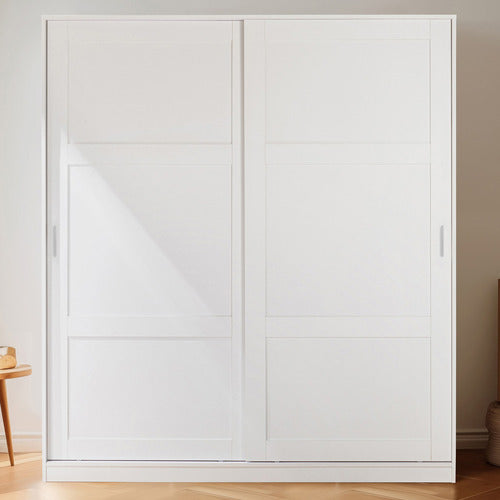 CORE LIVING WHITE MORANA 2 DRAWER SLIDING DOORS WARDROBE