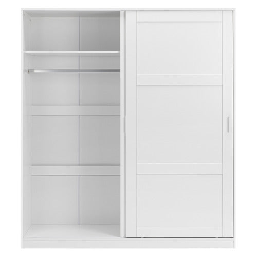 CORE LIVING WHITE MORANA 2 DRAWER SLIDING DOORS WARDROBE