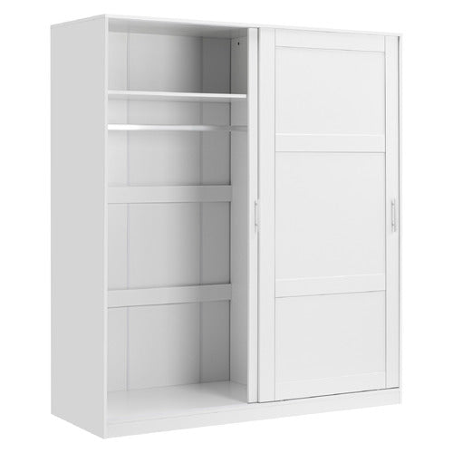 CORE LIVING WHITE MORANA 2 DRAWER SLIDING DOORS WARDROBE