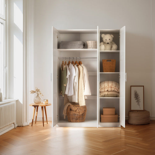 CORE LIVING WHITE MORANA 3 DOOR WARDROBE