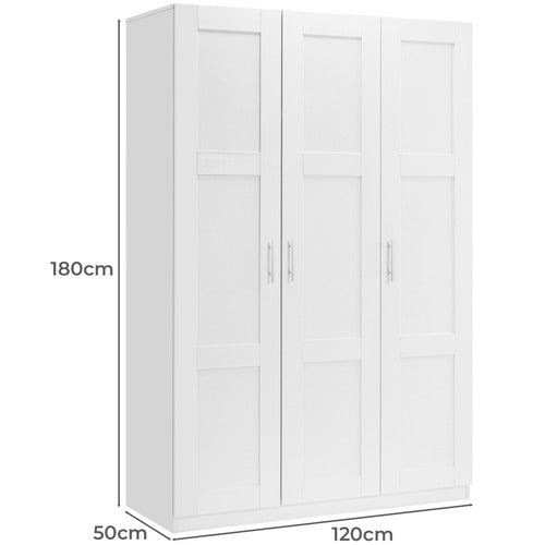 CORE LIVING WHITE MORANA 3 DOOR WARDROBE