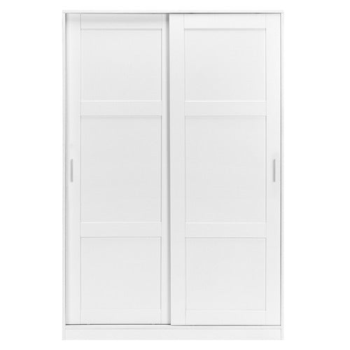 CORE LIVING WHITE MORANA 4 SHELF SLIDING DOORS WARDROBE