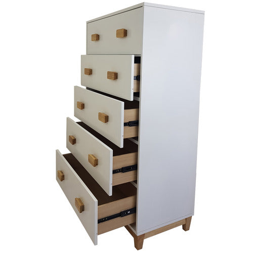 WESTERN DESIGNS WHITE GALAXY 5 DRAWER CHEST