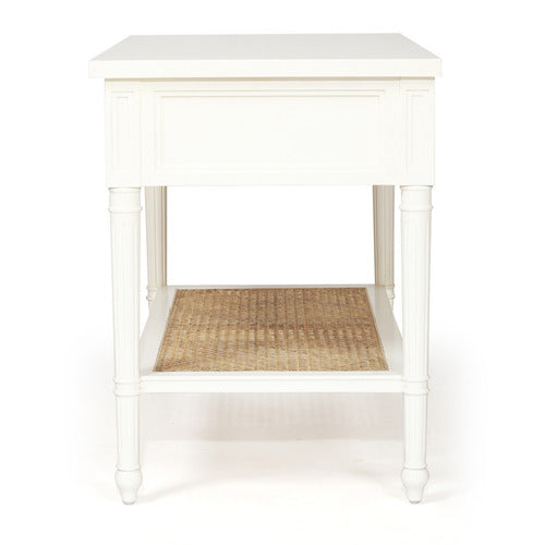 LILA INTERIORS WHITE HAMILTON 91CM BEDSIDE TABLE