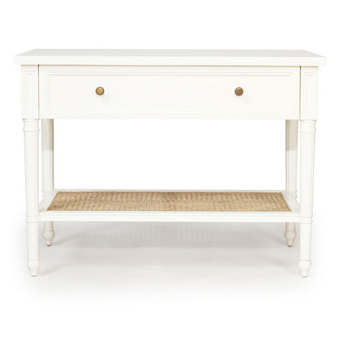LILA INTERIORS WHITE HAMILTON 91CM BEDSIDE TABLE