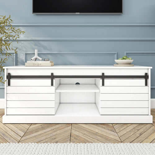 WEST VALLEY INTERIORS WHITE HAMPTONS 2 DOOR ENTERTAINMENT UNIT