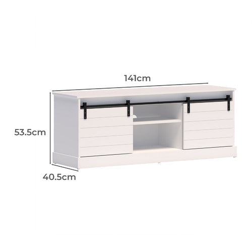 WEST VALLEY INTERIORS WHITE HAMPTONS 2 DOOR ENTERTAINMENT UNIT
