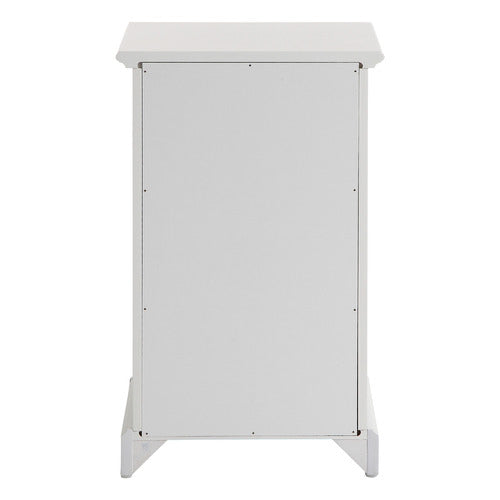 WHITE HAMPTONS 3 DRAWER BEDSIDE TABLE