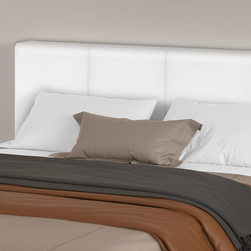 HOXTON ROOM WHITE HUDSON FAUX LEATHER GAS LIFT STORAGE BED