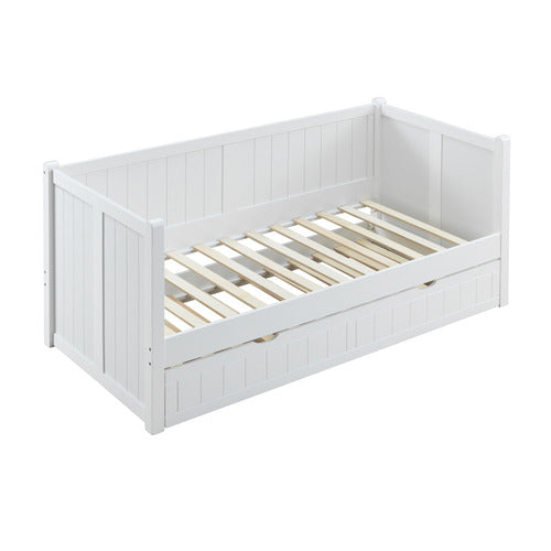 WESTERN DESIGNS HAMPTONS WHITE SINGLE WOODEN DAYBED WITH TRUNDLE