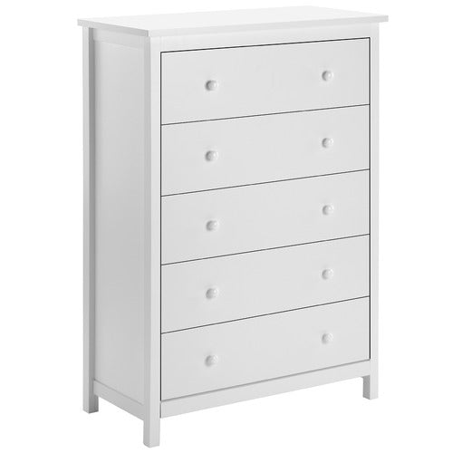 WHITE NOOSA 5 DRAWER CHEST