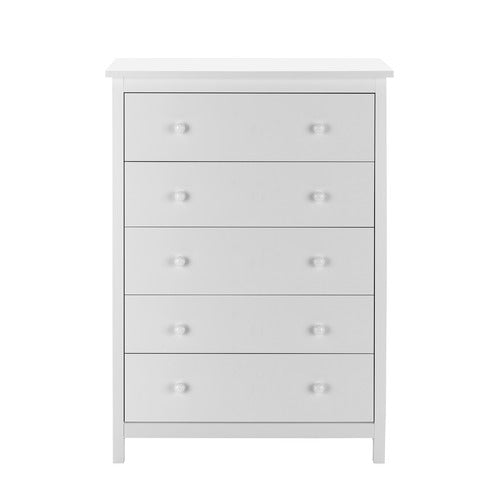 WHITE NOOSA 5 DRAWER CHEST