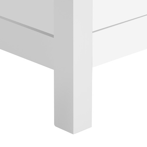 WHITE NOOSA 2 DRAWER BEDSIDE TABLE