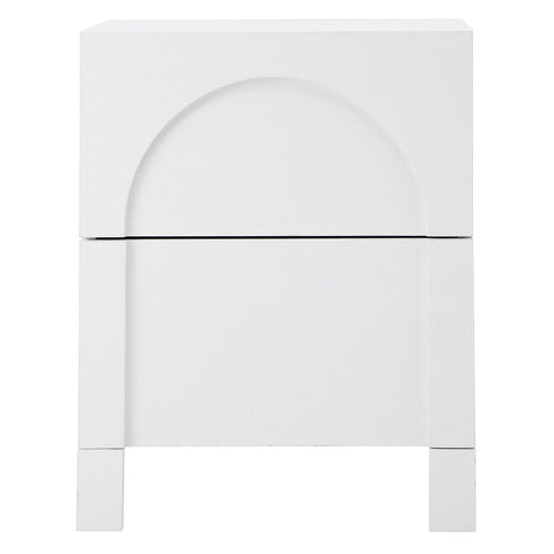 LIVING FUSION WHITE OTIS BEDSIDE TABLE