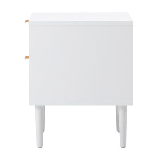 LIVING FUSION YLONA 2 DRAWER RIBBED BEDSIDE TABLE