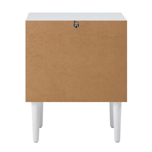 LIVING FUSION YLONA 2 DRAWER RIBBED BEDSIDE TABLE