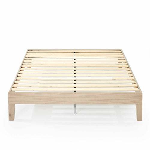 WHITEWASH BECKHAM PINE WOOD BED BASE