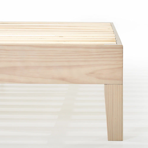 WHITEWASH BECKHAM PINE WOOD BED BASE