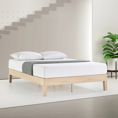 WHITEWASH BECKHAM PINE WOOD BED BASE