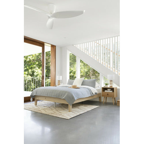 WHITEWASH BECKHAM PINE WOOD BED BASE
