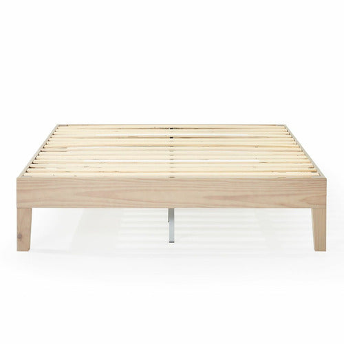 WHITEWASH BECKHAM PINE WOOD BED BASE